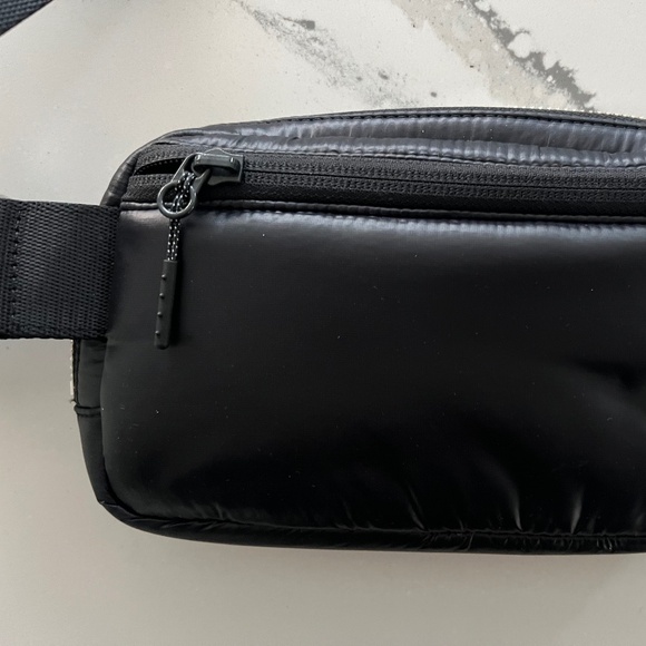 lululemon Everywhere Crossbody - Quilted Black Nylon with Silver Metal Harrdware - Picture 10 of 10